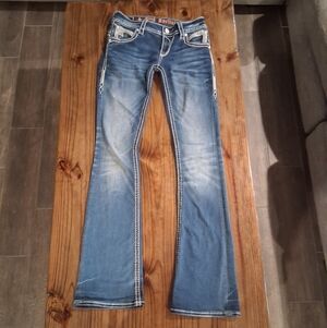 Low Rise Boot Cut Rock Revival Jeans